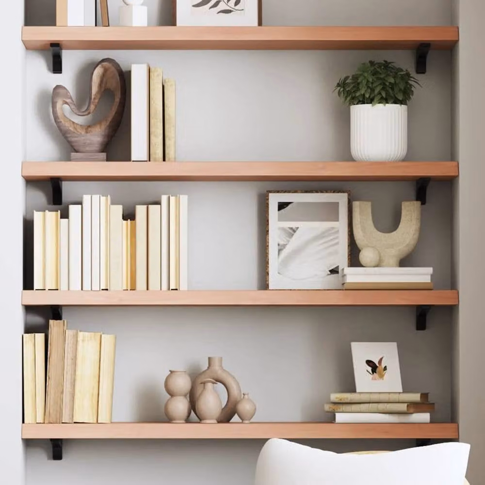 Berkfield Home Wall Mounted Oak Shelf with Integrated Lighting, Light Brown, W/D/H: 100 x 20 x 4 cm – 2