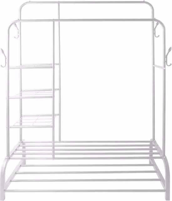 KORVIXA Heavy Duty Metal Clothes Rail in White, Width: 90 cm – 1