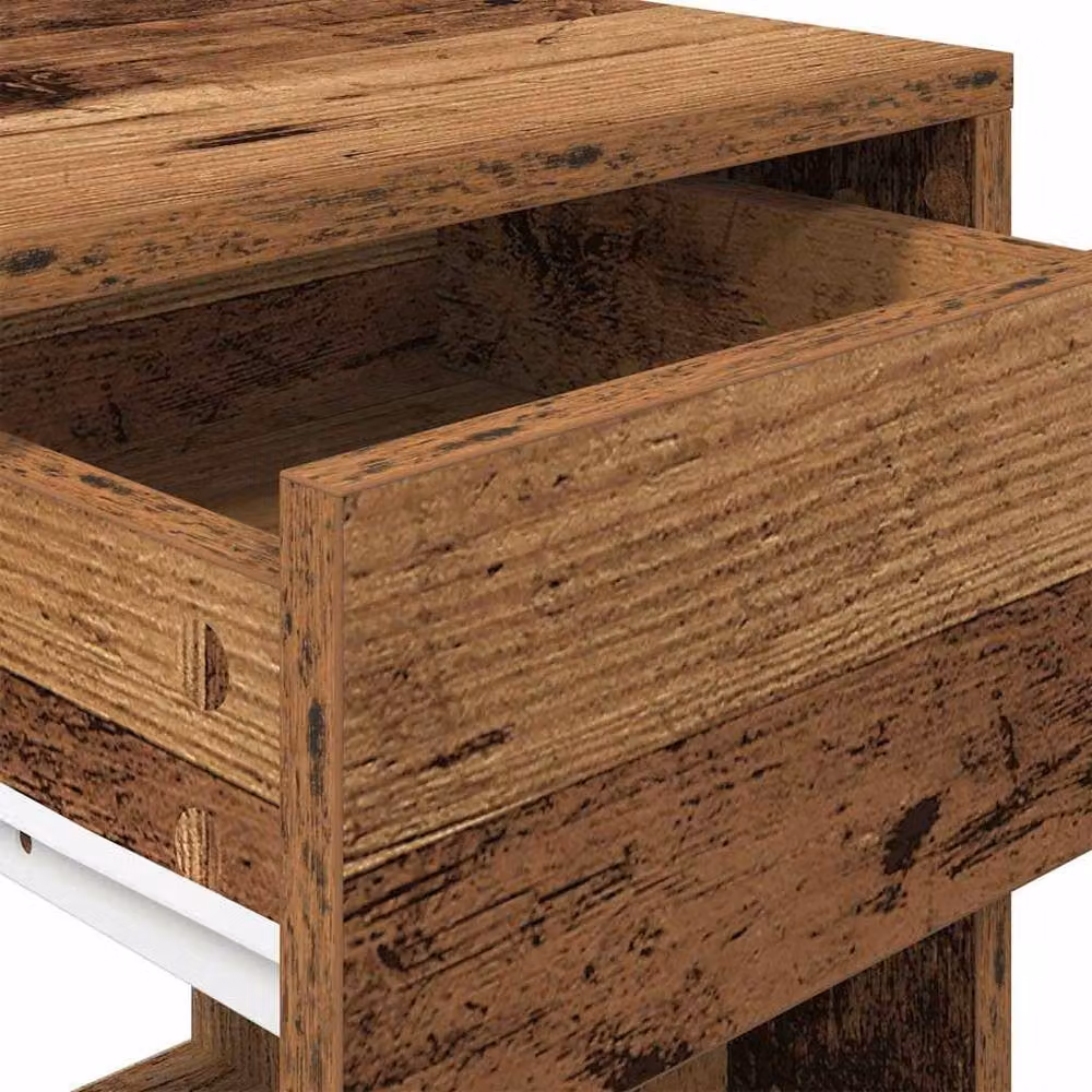 Berkfield Home Durable Bedside Cabinets with Drawer, 2 Pack, Brown, W/D/H: 35 x 34 x 66.5 cm – 4