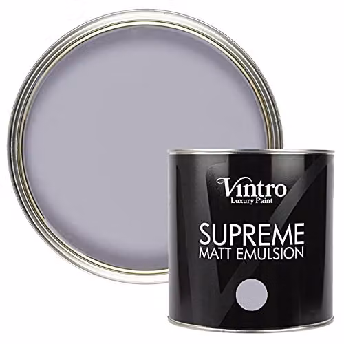 Vintro Paint Luxury Supreme Matt Emulsion Multi Surface Paint, Amethyst Purple, 2.5 l