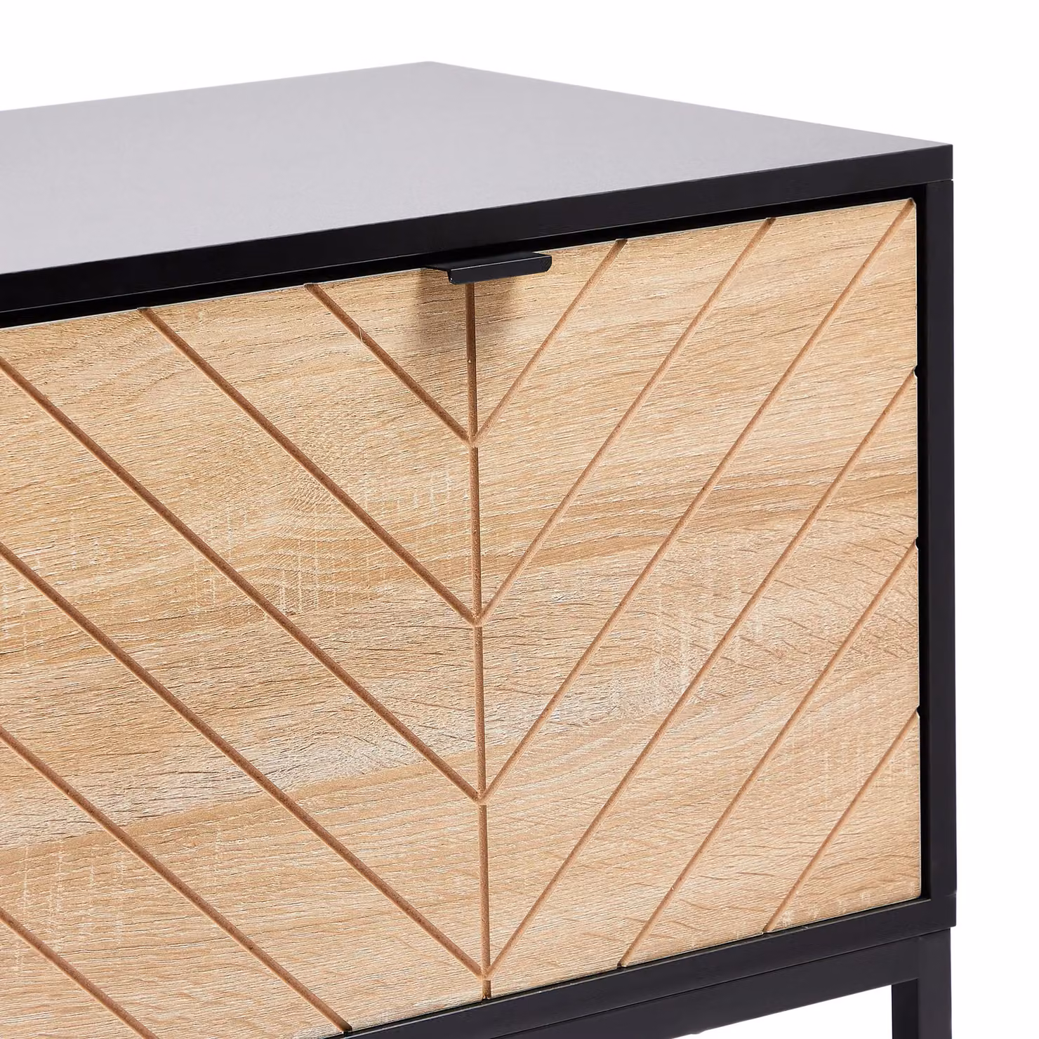 VonHaus Dalton Geometric Industrial TV Unit in Matt Black, W/D/H: 150 x 39 x 50 cm – 5