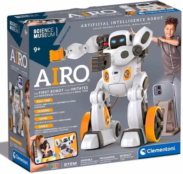 Clementoni Science Museum AI Robot with Voice Recognition and App Control, White