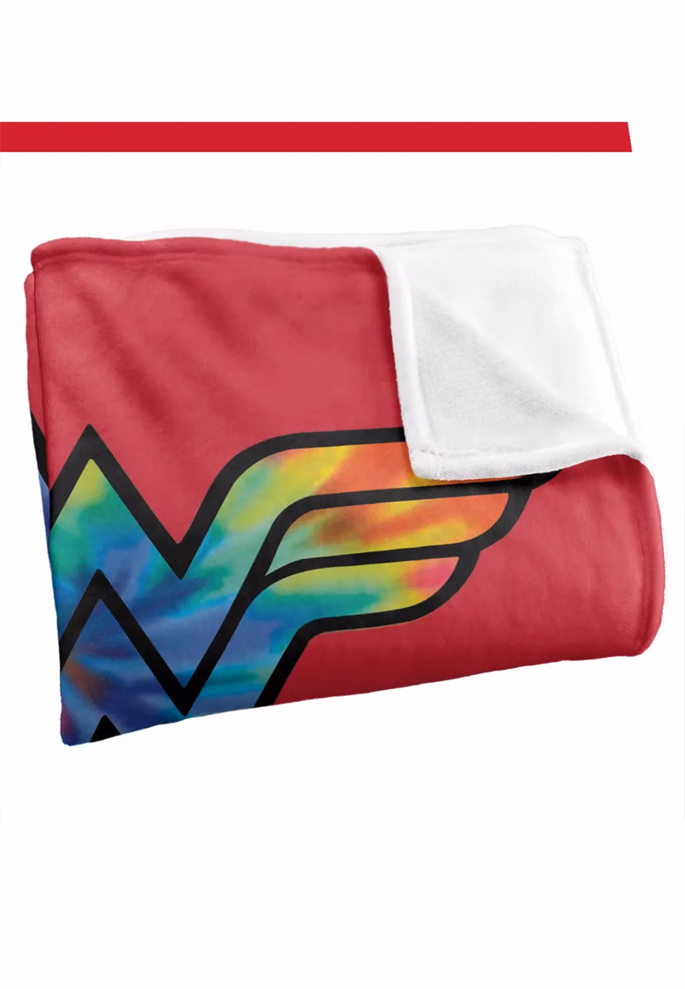 Logovision Wonder Woman Tie-Dye Logo Super Soft Fleece Throw Blanket, W/D/H: 152 x 127 cm, White/Multicolour – 5