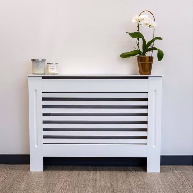 Jack Stonehouse Classic Horizontal Line Radiator Cover in White