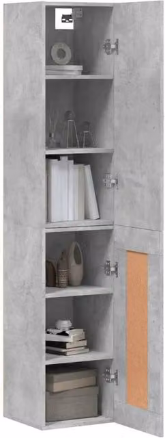 Berkfield Home Industrial Highboard in Grey, W/D/H: 34.5 x 34 x 180 cm – 1