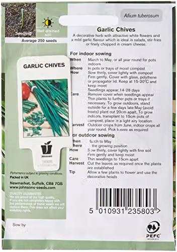 Johnsons Garlic Chives Herb Seeds – 2