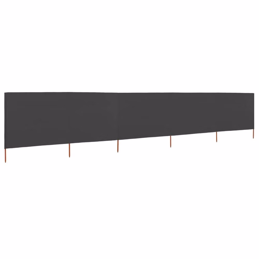 Berkfield Home 5-Panel Fabric Wind Screen, W: 600 cm, H: 160 cm, Anthracite Black – 2