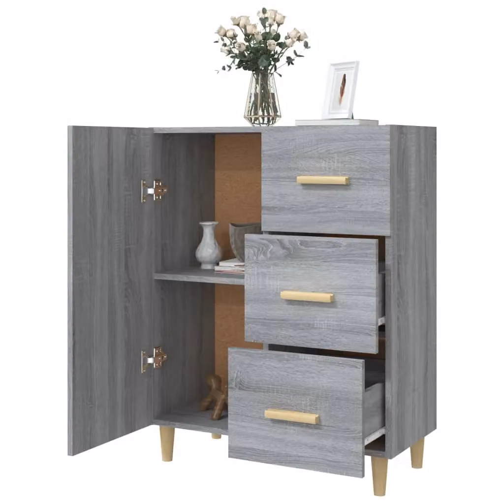 Berkfield Home Grey Sonoma Sideboard in Engineered Wood W/D/H: 69.5 x 34 x 90 cm – 3
