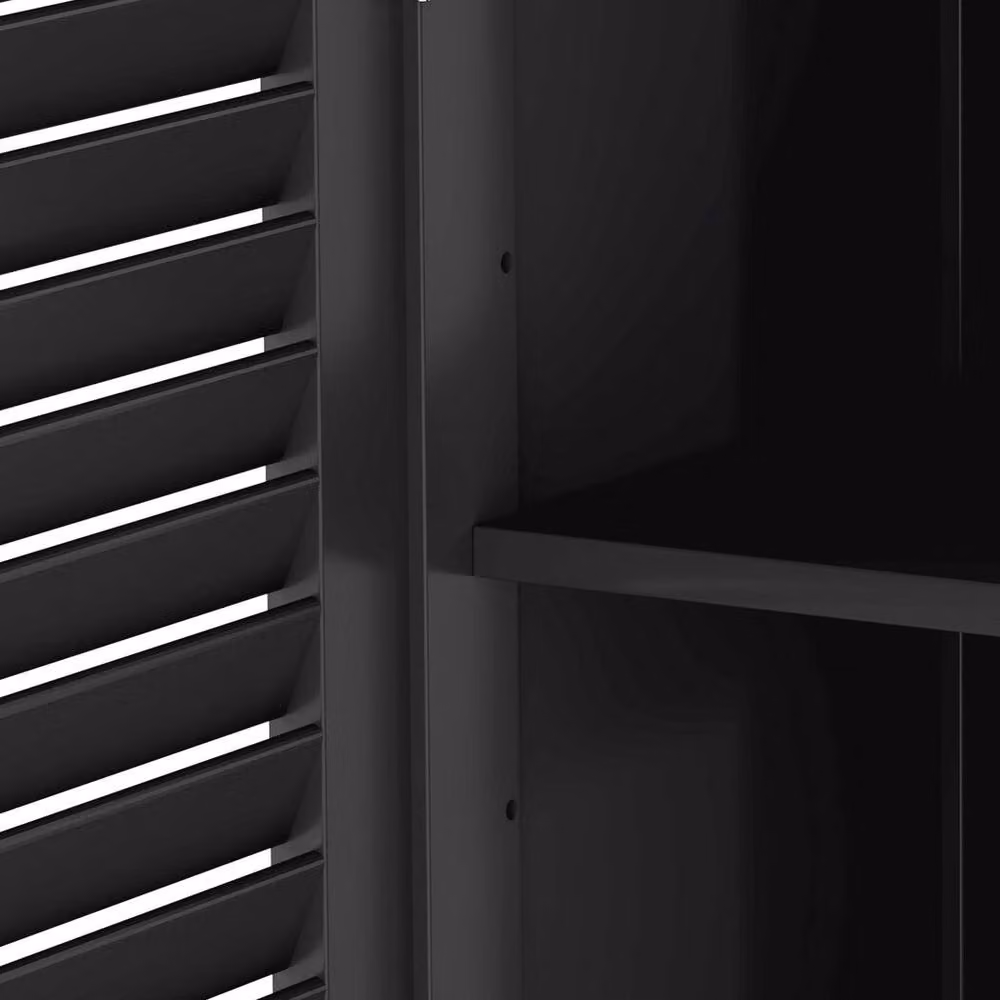 Levede Black Modern Wooden Under Sink Bathroom Vanity Unit with Internal Shelves and Hinged Doors – 5