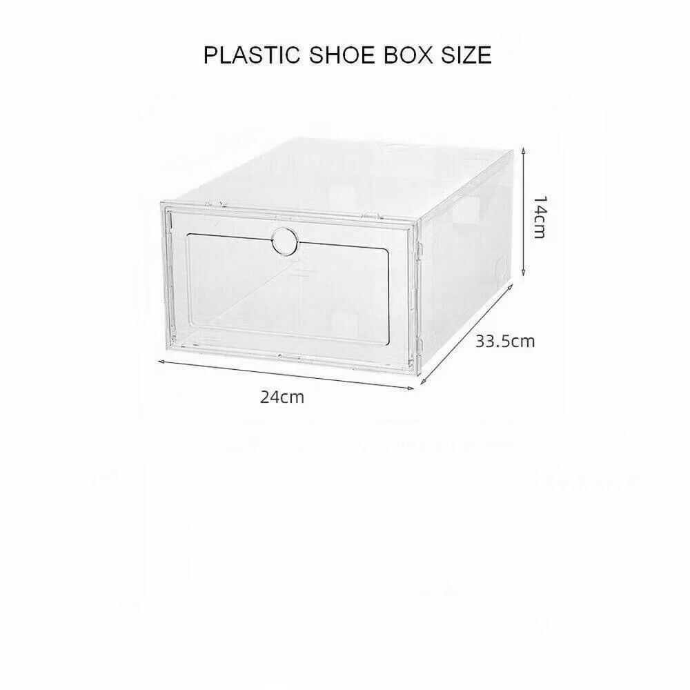 FORGEVIO Set of 12 Transparent Plastic Shoe Display Boxes for Sneakers and Trainers – 2
