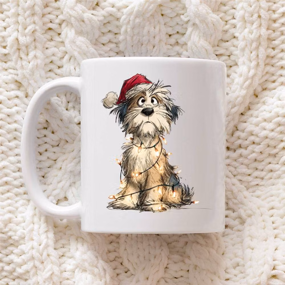 60 SECOND MAKEOVER Havanese Christmas Lights Ceramic Mug in White – 2