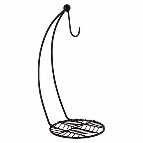 Premier Vertex Freestanding Metal Banana Hanger in Black