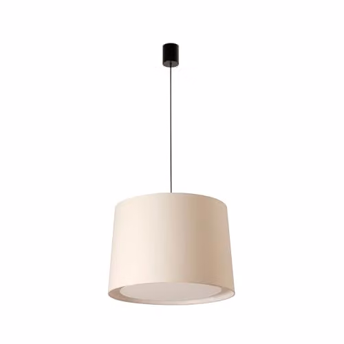 Netlighting Conga Cylindrical Fabric Pendant Light E27 in Black, Beige or White