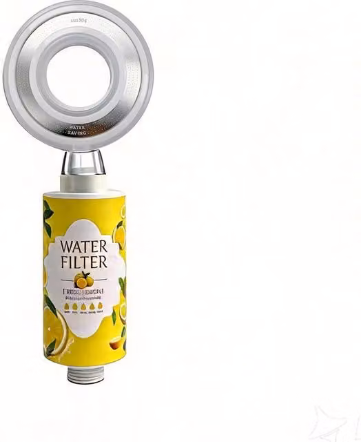INMTFEI Lemon Shower Filter Hard Water Purifier for Hair and Skin in Yellow – 1