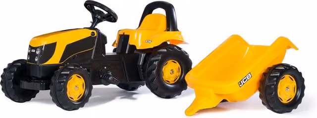 Rolly Kid JCB Kid Pedal Tractor and Trailer in Yellow