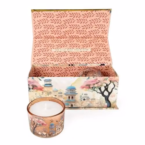 Candlelight Jhangye Luxury Scented Pomegranate and Cassis Apothecary Home Fragrance Gift Edition, Set of 2 x 100g – 1