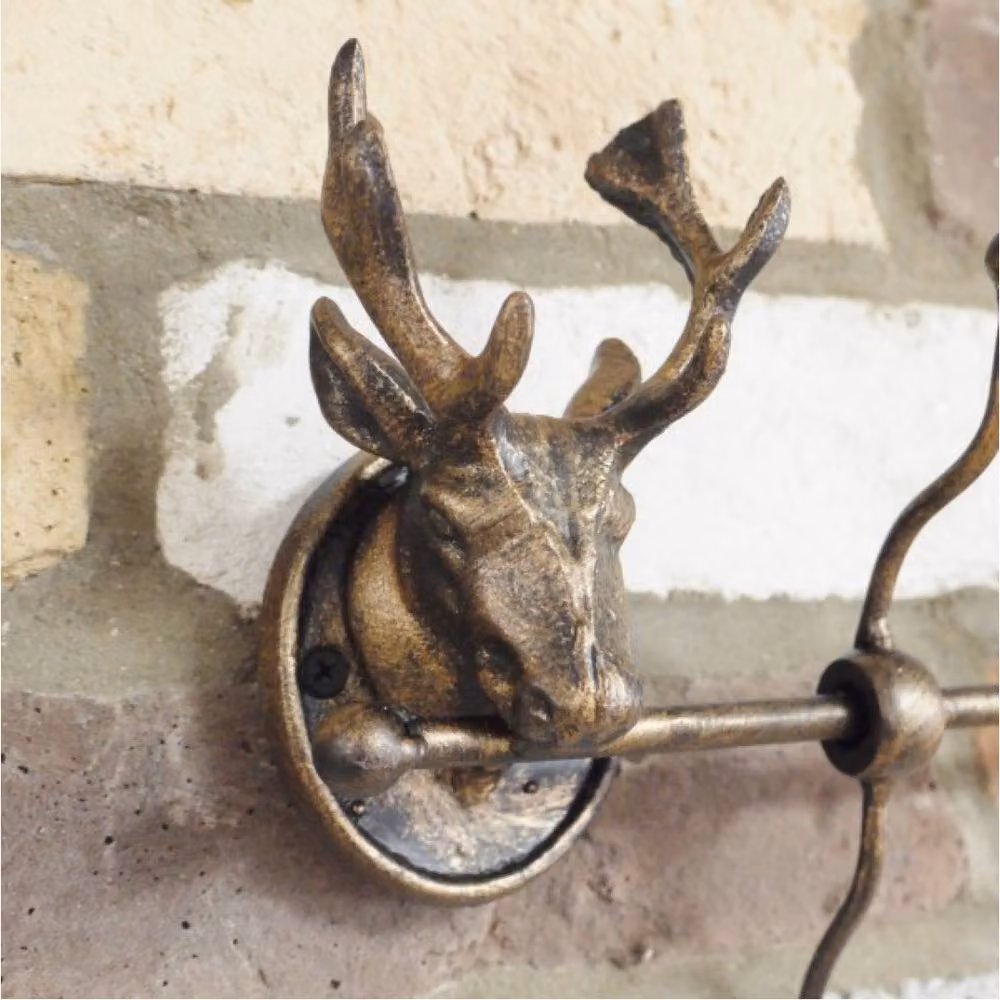 Gifts Direct 2 U Rustic Bronze Metal Stag Head Coat Storage Hook – 4