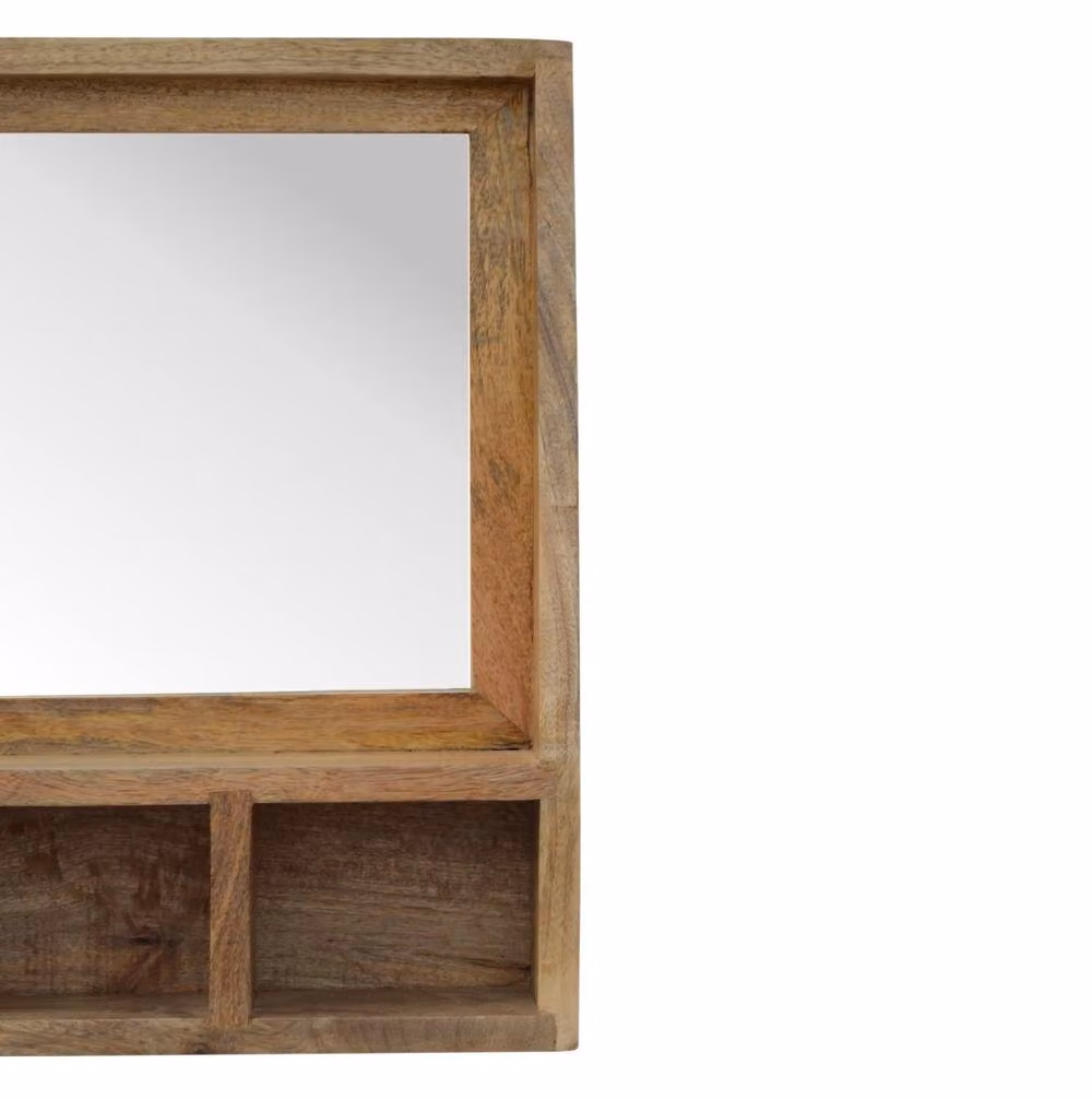 STILVORA 5 Slot Floating Unit with Mirror in Brown Oak Wood – 6