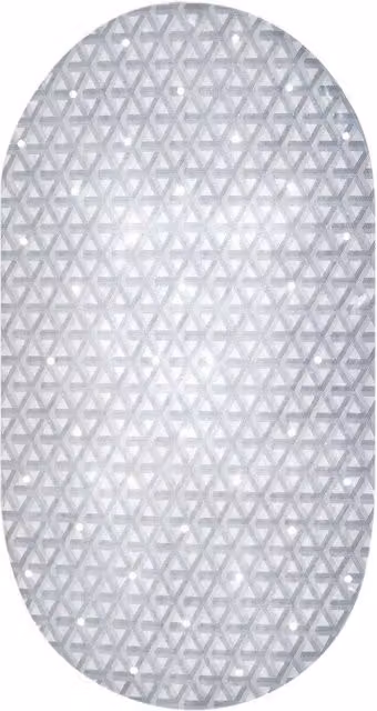 Showerdrape Medina Anti Slip Grey PVC Bath Mat W: 69 cm, D: 36 cm