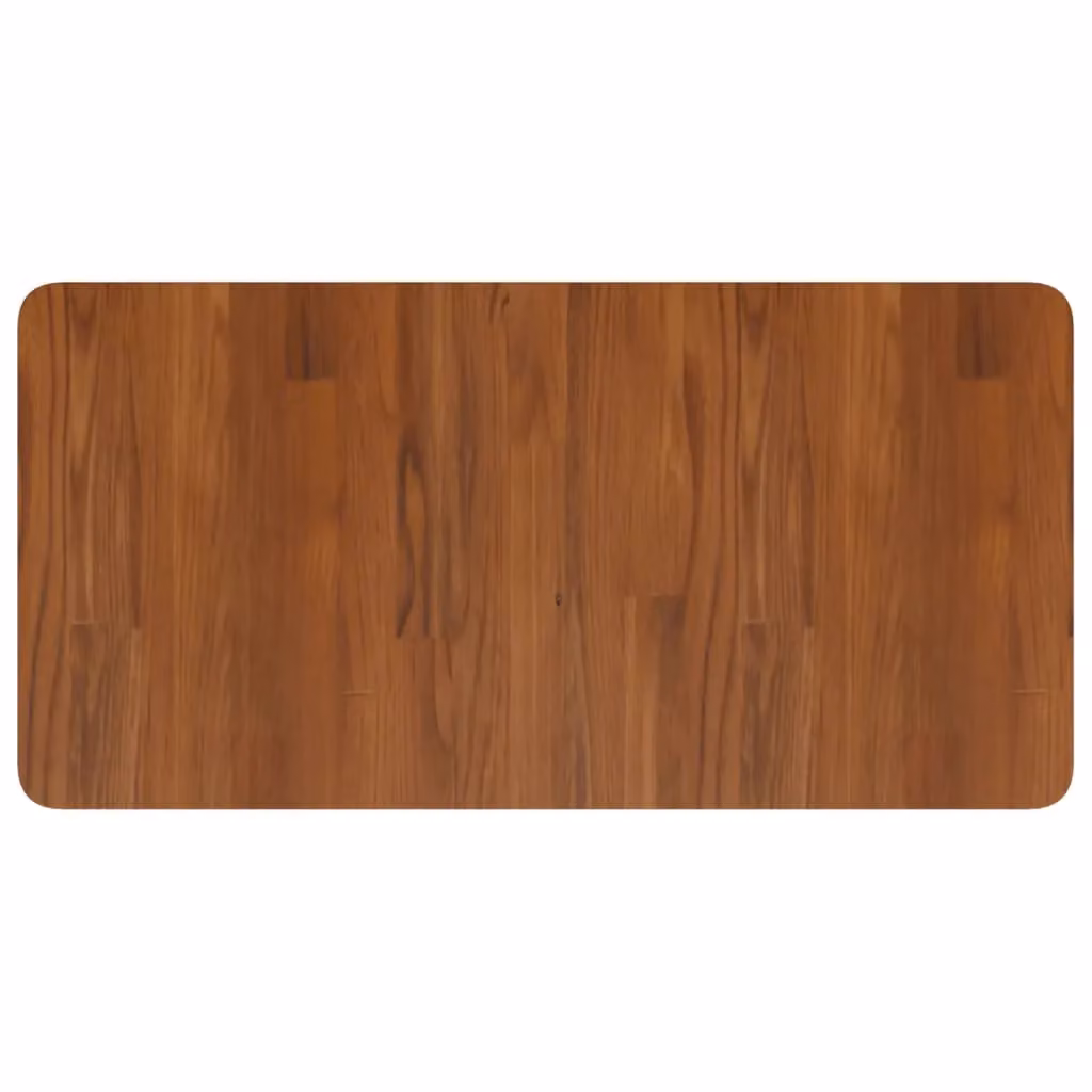 Berkfield Home Dark Brown Treated Solid Wood Bathroom Countertop, W: 80 cm, D: 40 cm, H: 2.5 cm – 2