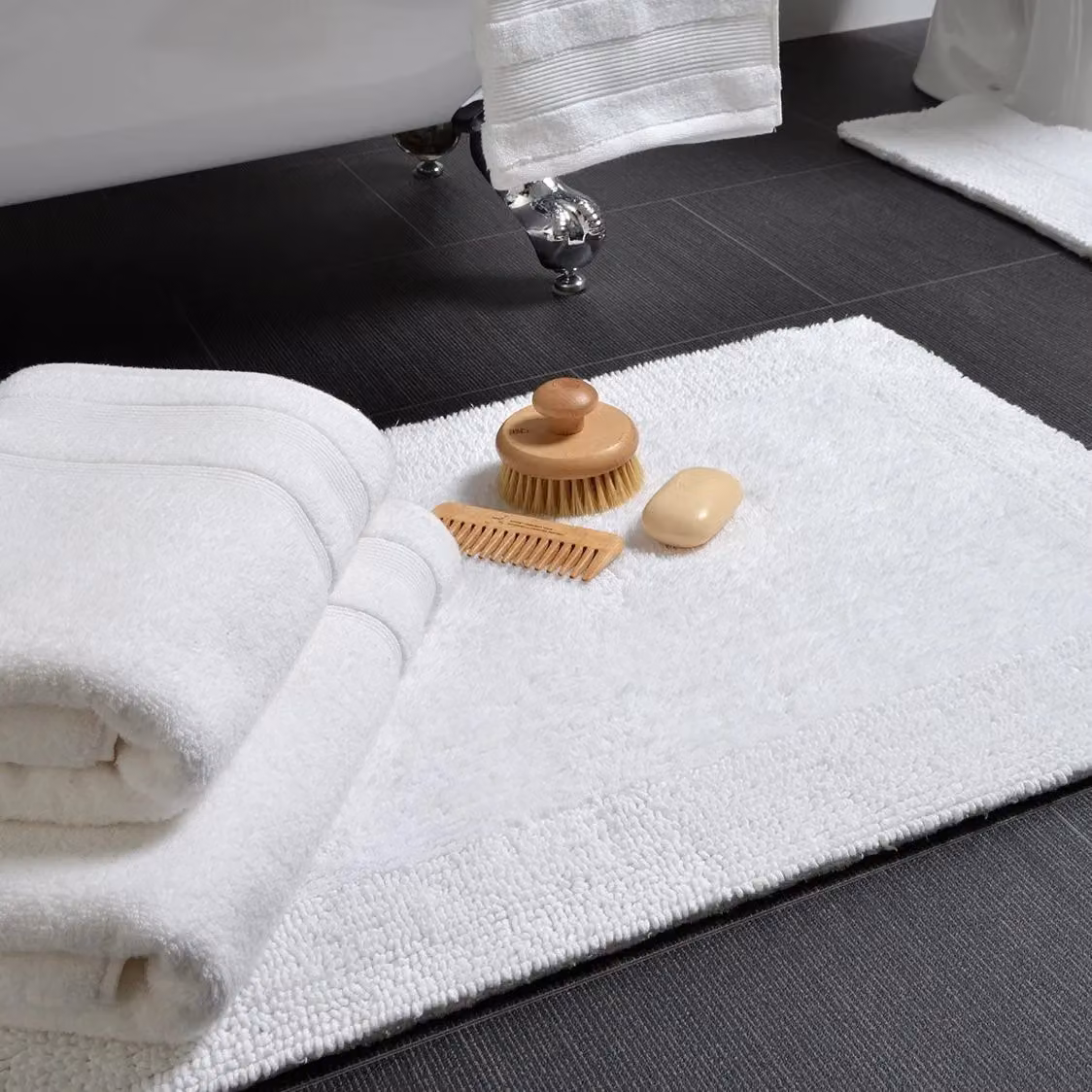 Allure Bath Fashions Pack of 2 White Cotton Hand Towels, W/D/H: 50 x 85 cm – 2