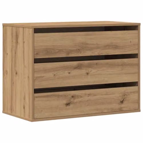 vidaXL Corner Chest of Drawers in Artisan Oak, Brown, W: 80 cm, D: 41 cm, H: 58 cm – 1