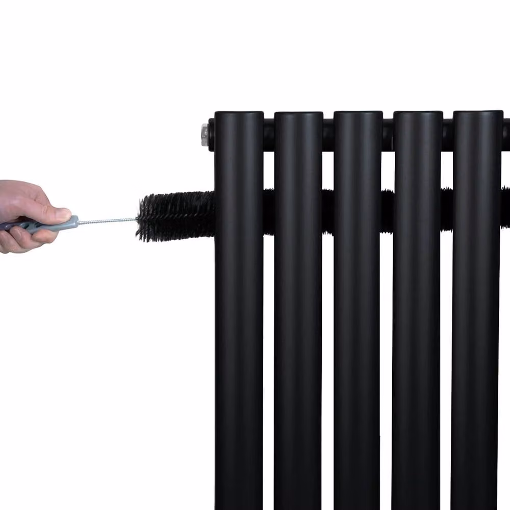 Monstershop Oval Single Column Steel Radiator in Black, H 180 cm x W 60 cm – 6