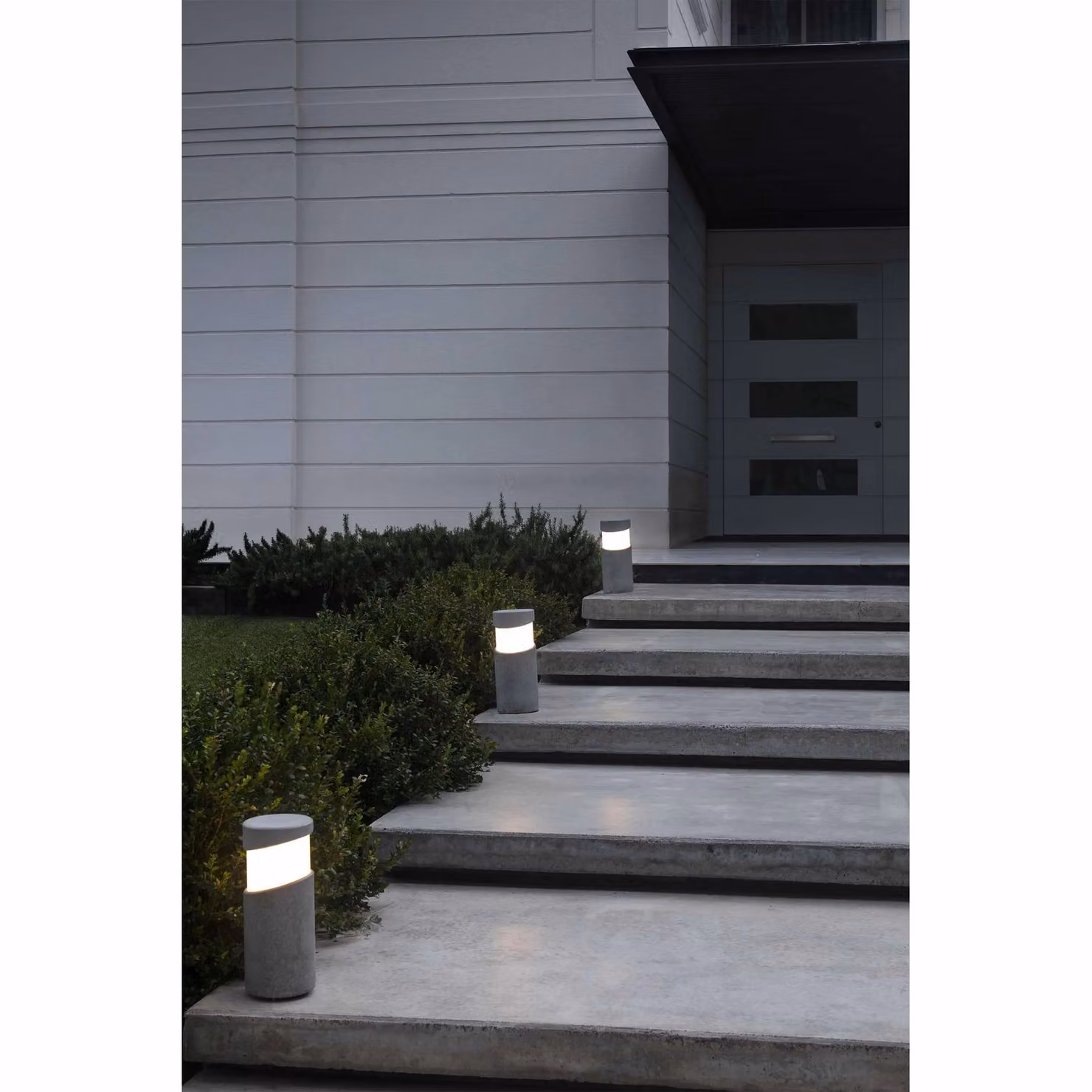 Netlighting Block Concrete Outdoor Bollard Pedestal Light, Grey, IP65, E27 – 4