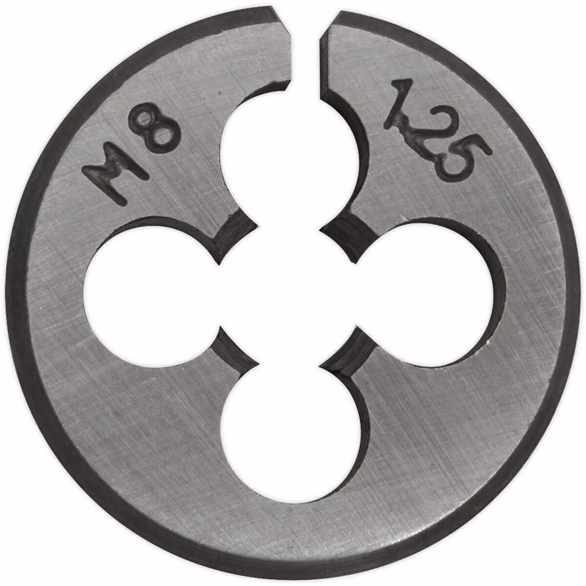 Loops M8 x 1.25mm Metric Split Die Steel Threading Bit and Case in Silver – 2
