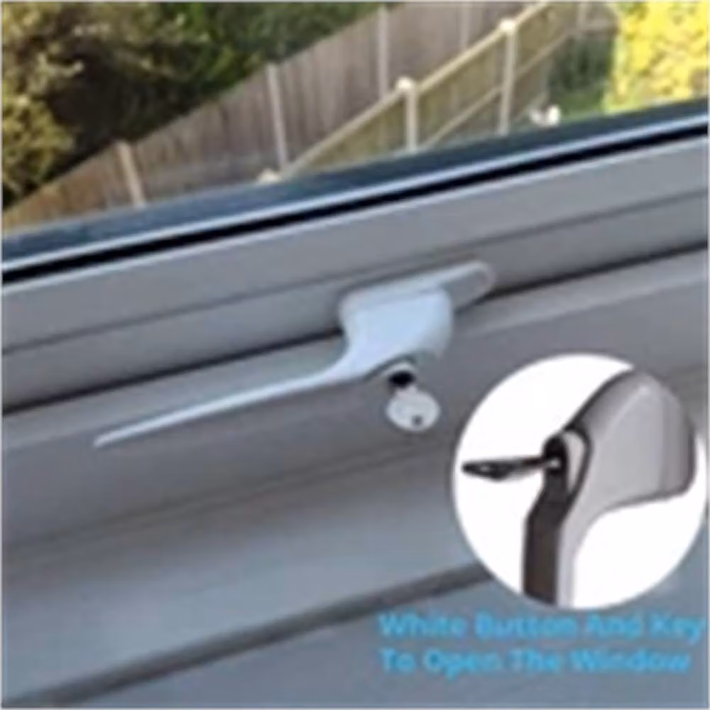 Nordara 2 Pack White Matt UPVC Window Handles – 3