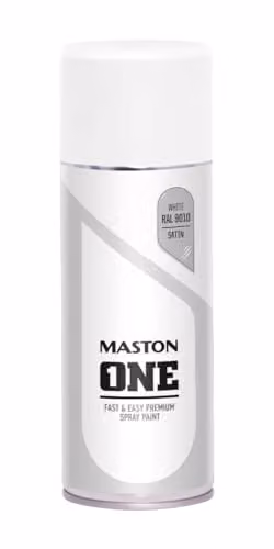 Maston Opaque Satin Gloss Spray Paint White 400 ml