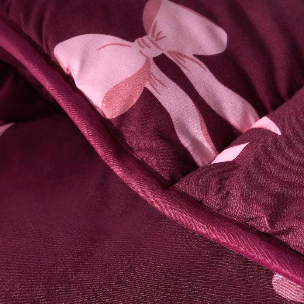 OHS Burgundy 10.5 Tog Microfibre Coverless Duvet and Pillowcase Bedding Set, W/D/H: 200 x 200 x 200 cm – 3