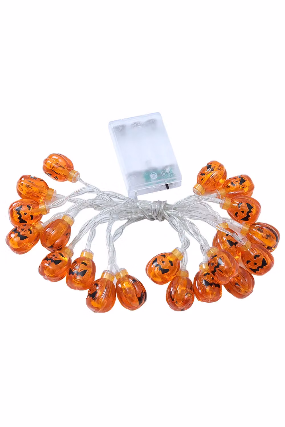 Living and Home Halloween Warm White LED String Lights with 20 Orange Acrylic Pumpkins, 3m – 5