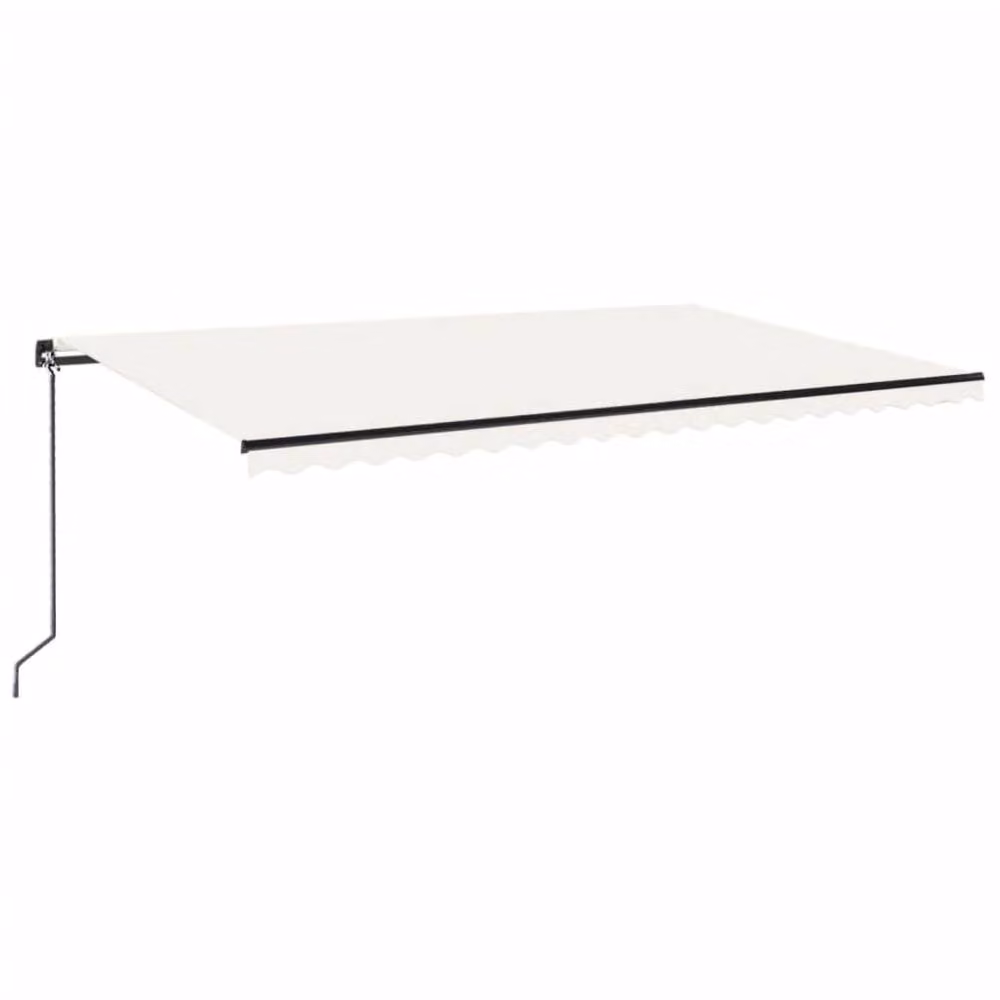 Berkfield Home Manual Retractable Folding Arm Awning in Beige, W: 500 cm, D: 300 cm – 2