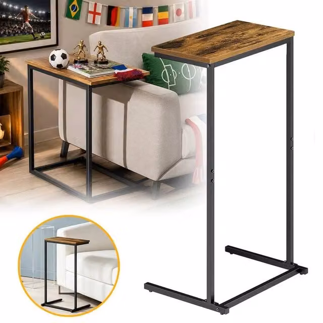 FORGEVIO Portable Brown Side Table for Sofa or Bedroom – 1
