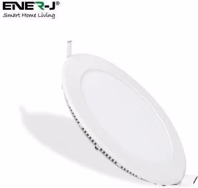 ENER-J 12W Recessed Round LED Mini Panel, White, 6000K Cool White, Pack of 4