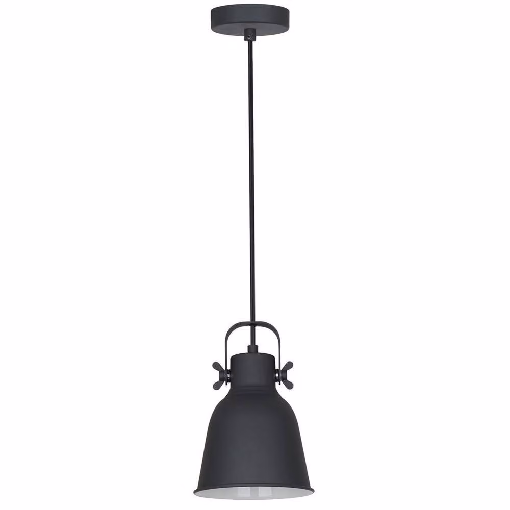 Netlighting Scandinavian Metal Suspended Pendant Light with E27 Shade in Black or White – 2