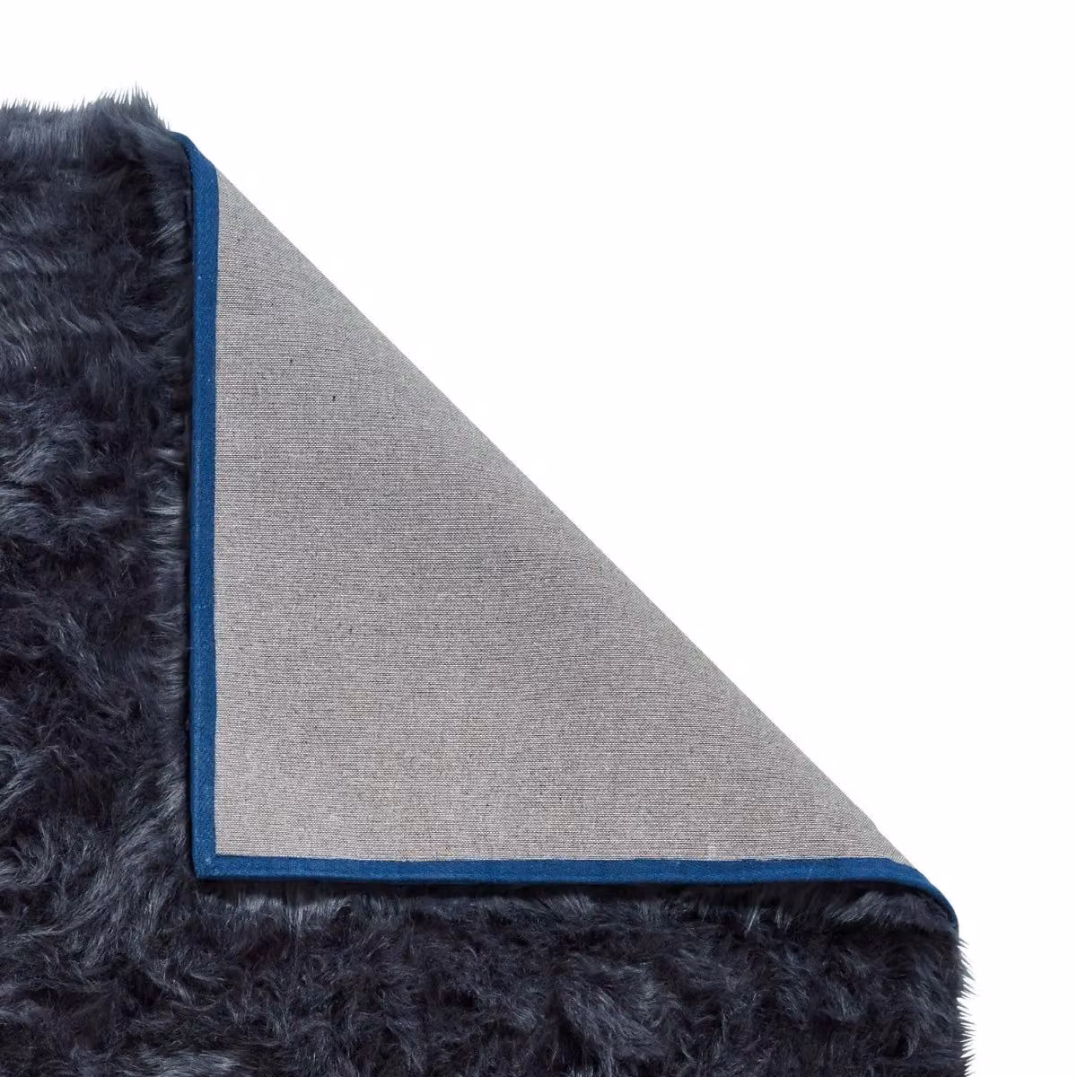 The Rug Shop UK Blue Modern Shaggy Plain Easy To Clean Navy Area Rug W: 160 cm, L: 230 cm – 2