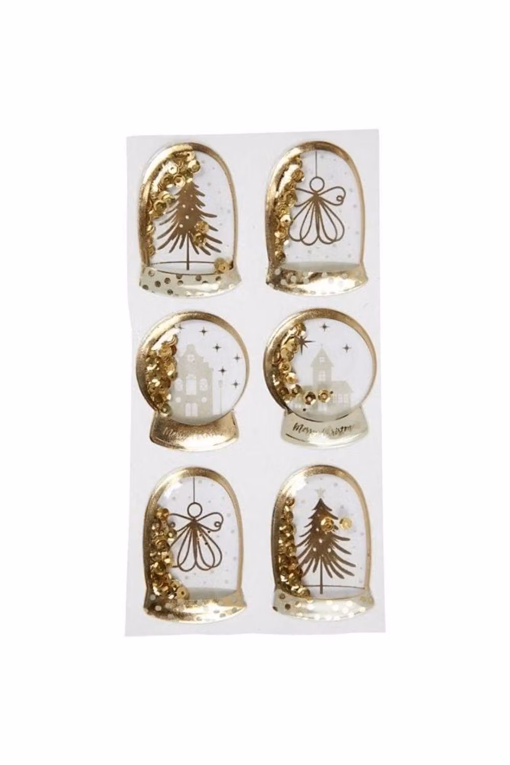 KDMD Gold Christmas Shaker Stickers, 2 Pack – 2