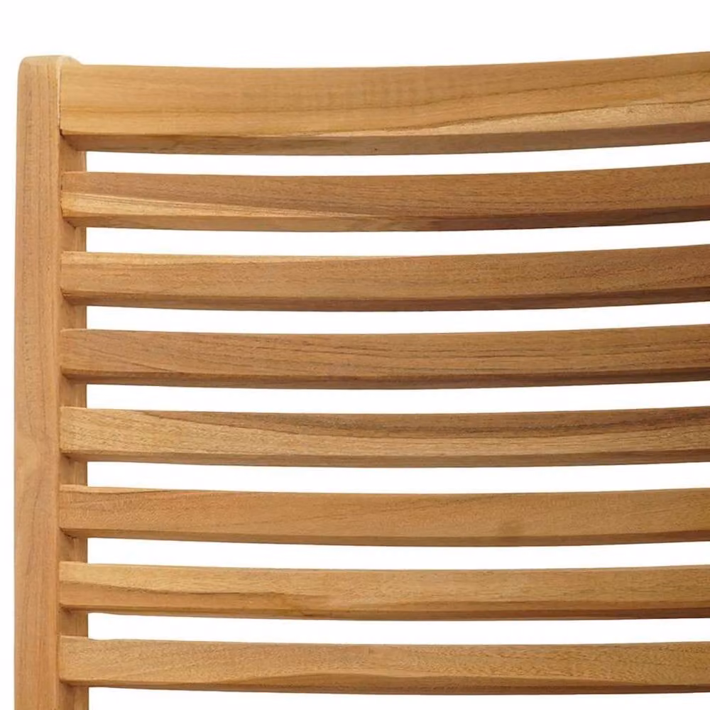 Berkfield Home Set of 2 Modern Teak Wood Garden Chairs in Brown – 4