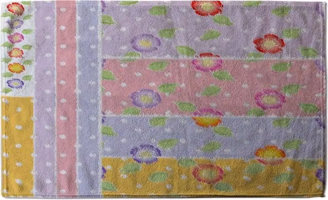 Benjamin Tate Design LTD Bohemian Chic Pink and Multicolour Ink Pattern Bath Towel with Boho Feathers