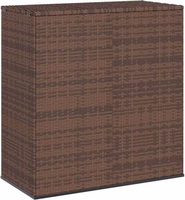 Berkfield Home Brown PE Rattan Garden Cushion Box W: 100 cm, D: 49 cm, H: 103.5 cm – 1