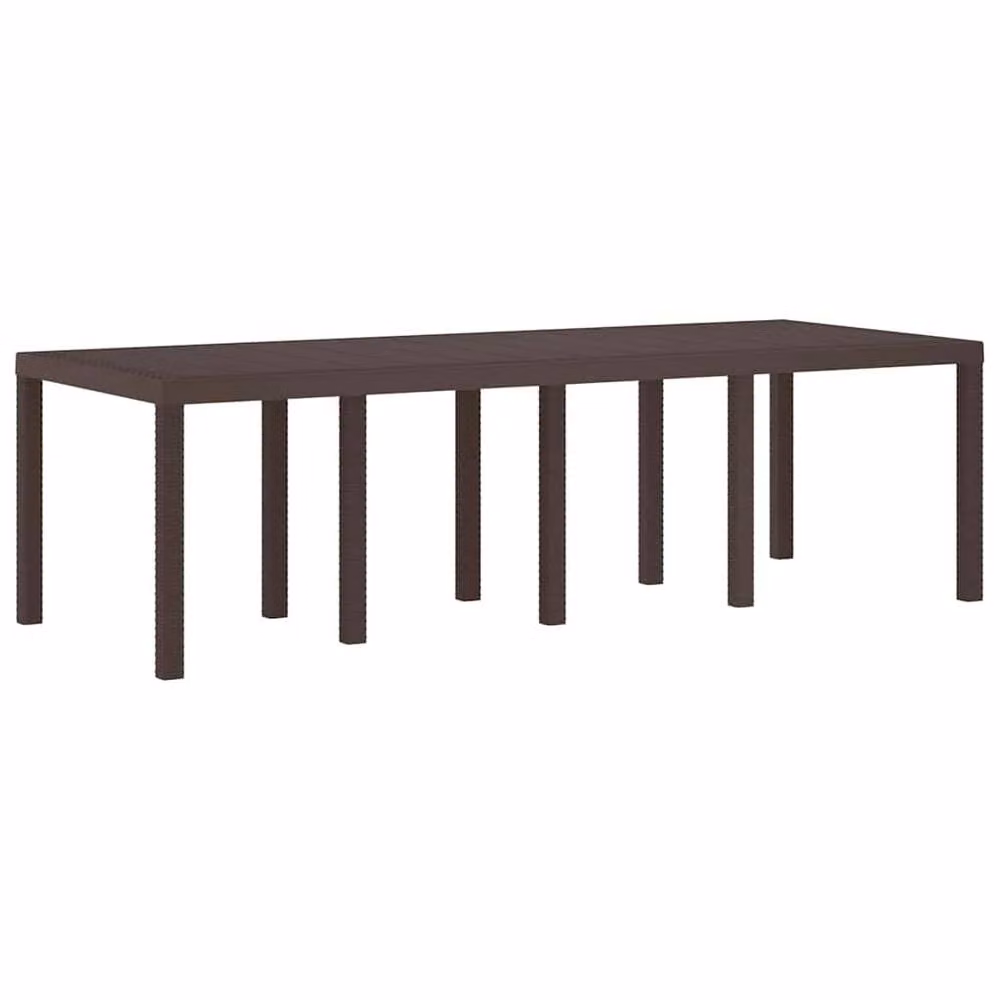 Berkfield Home Brown Poly Rattan Extendable Garden Table W: 250 cm, D: 100 cm, H: 73 cm – 2