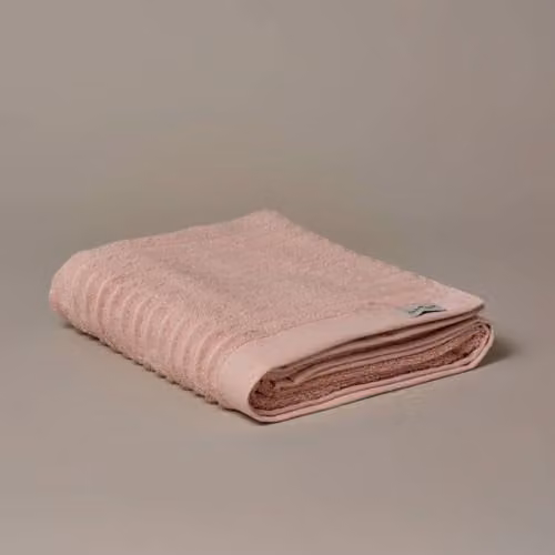 Misona Organic Cotton Ribbed Bath Sheet, Pink, W/D/H: 100 x 150 cm – 1