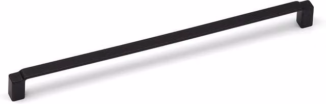 Handle & Home Matt Black Square D-Bar Kitchen Cabinet Handle, 33.4 cm