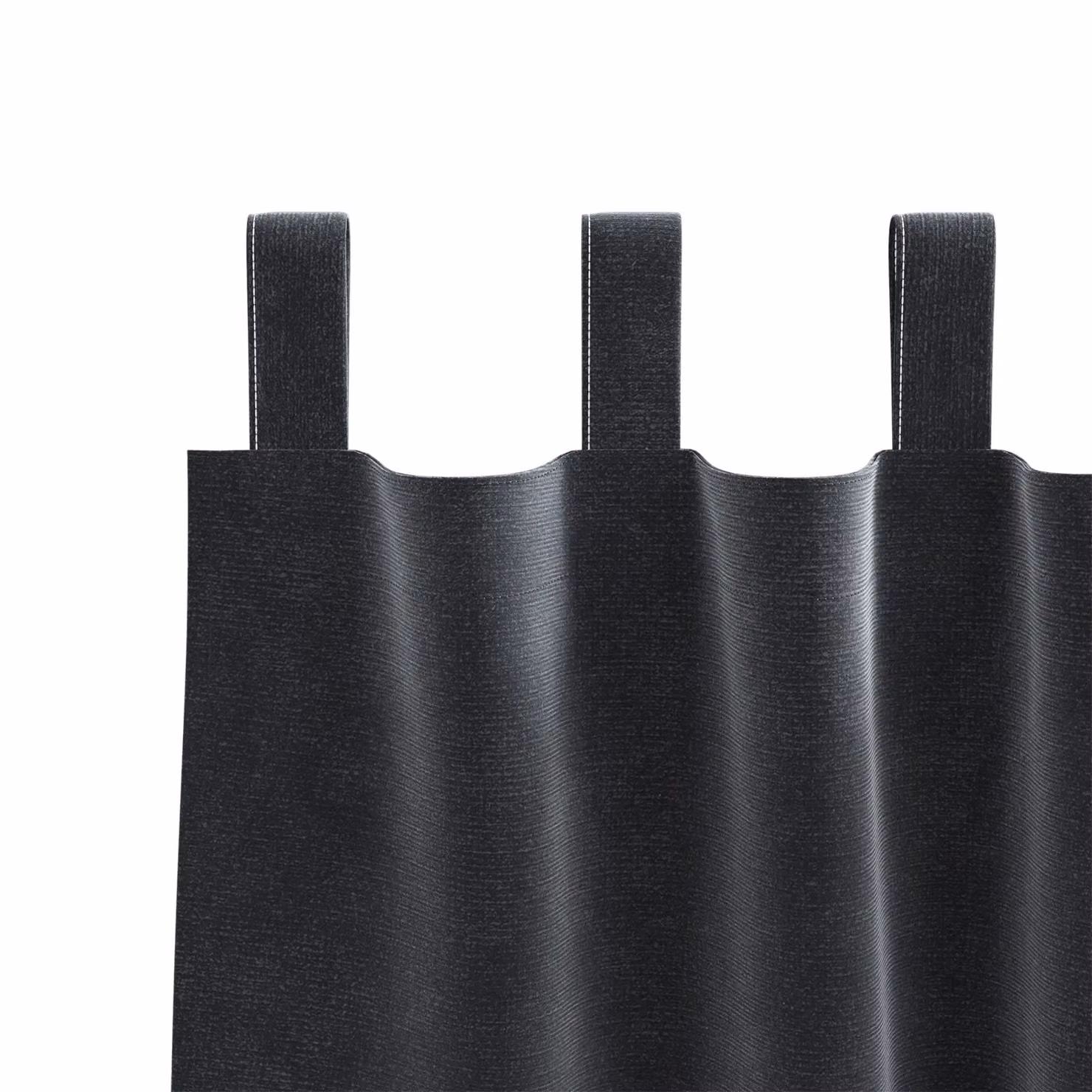 Berkfield Home Dark Grey Velvet Blackout Curtains with Hanging Loops, 2 Pack – 3
