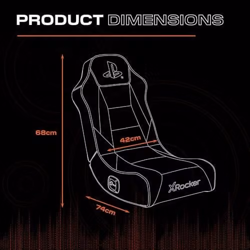 X Rocker PlayStation Geist Floor Rocker Gaming Chair for Kids in White and Blue – 2