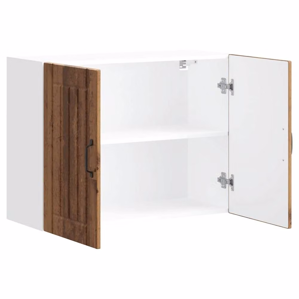 Berkfield Home Lucca Kitchen Wall Cabinet in Old Wood Brown, W/D/H: 60 x 25 x 80 cm – 4