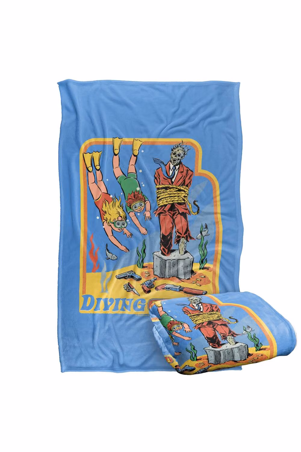 Steven Rhodes Diving For Treasure Multicolour Super Soft Fleece Throw Blanket W/D/H: 152 x 127 cm – 2