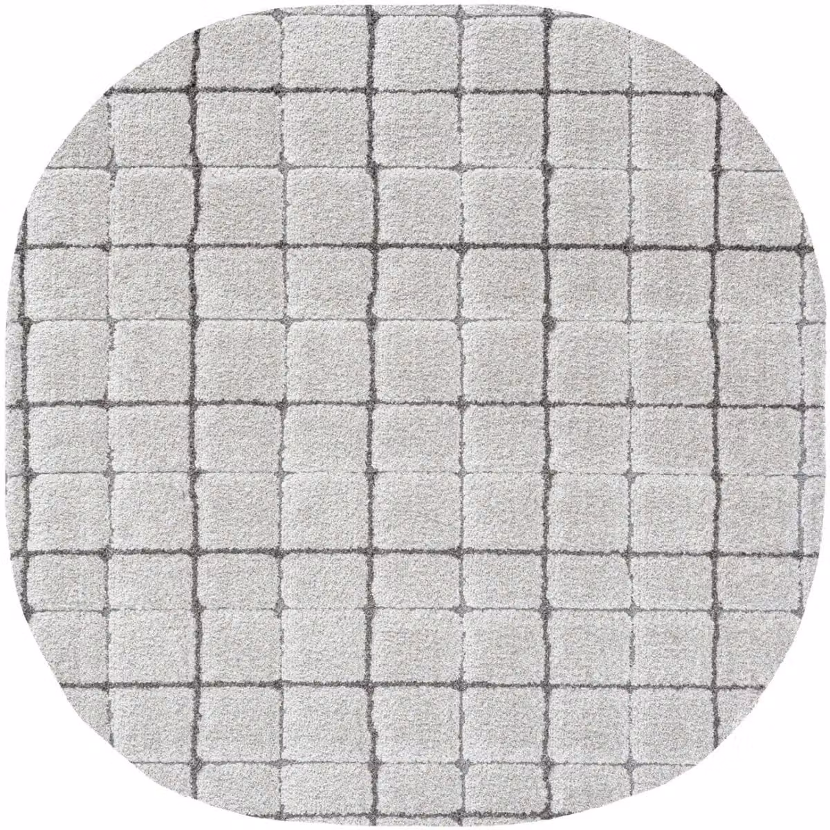 The Rug Shop UK Grey Modern Geometric Shaggy Easy to Clean Area Rug W: 160 cm, D: 230 cm